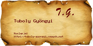 Tuboly Gyöngyi névjegykártya